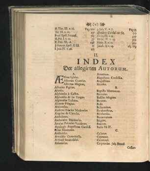 II. Index der allegirten Autorum.