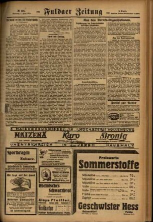 Dritte Ausgabe vom Sonntag, den 01. Juni 1924.