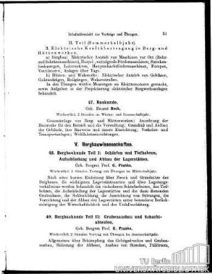 48. Bergbaukunde Teil I: Schürfen und Tiefbohren Aufschließung und Abbau der Lagerstätten