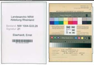 Entnazifizierung Ernst Eberhardt , geb. 21.07.1899 (Lehrer)