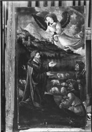 Tauberbischofsheim Stadtkirche Sankt Martin Ankündigung an Joachim Tafelbild