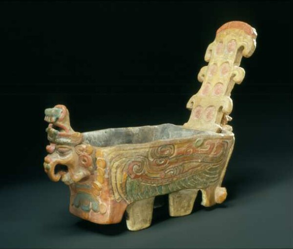 Rectangular vessel with representation of Itzamnaaj