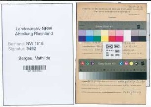 Entnazifizierung Mathilde Bergau , geb. 01.12.1898 (Koechin)