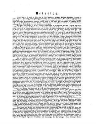Nekrolog August Wilhelm Hübener