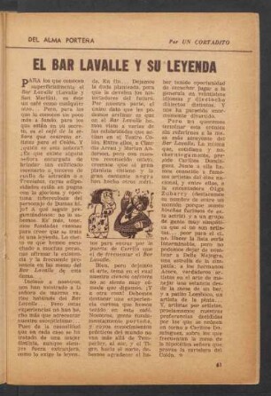 El Bar Lavalle y su leyenda : Del alma porteña