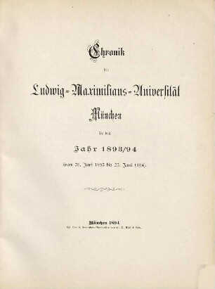 Chronik. 1893/94
