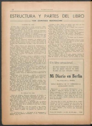 Estructura y partes del libro : [Tomado del libro recientemente publicado "Elementos de bibliotecología".]