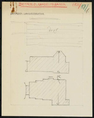 Hoftheater, Detmold: Layout-Skizze, drei Seiten