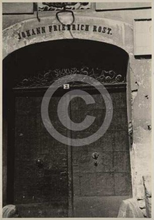 Portal am Rost`schen Haus in Lauban