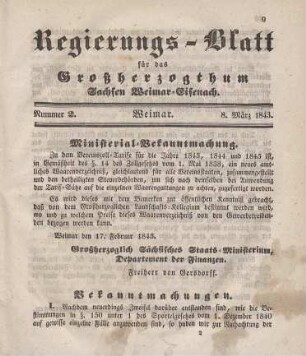 Nr. 2 : 8. März 1843