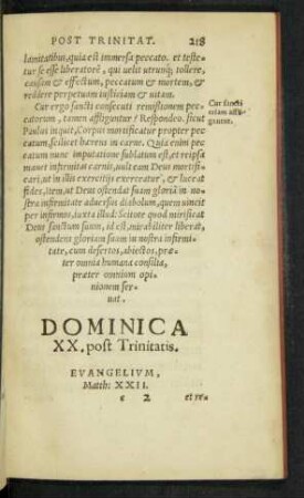 Dominica XX. post Trinitatis.