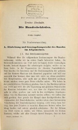 Handbuch des schweizerischen Bundesstaatsrechtes, 2,2