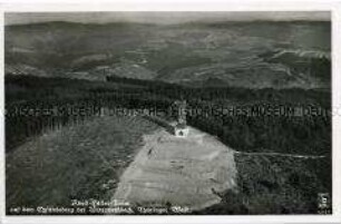 Luftaufnahme des Adolf-Hitler-Turms auf dem Quittelsberg