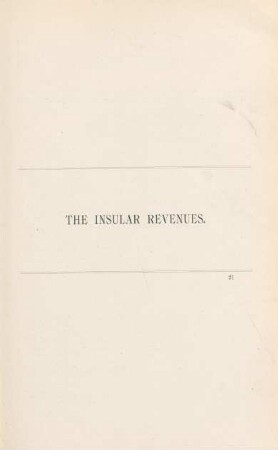 The Insular Revenues