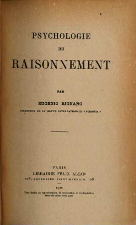 Psychologie du raisonnement