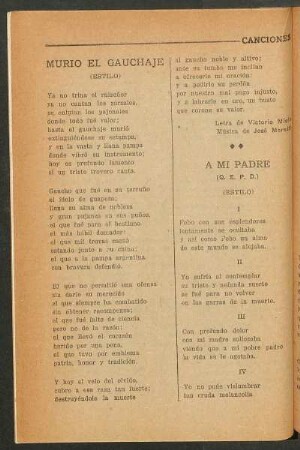 Murío el gauchaje
