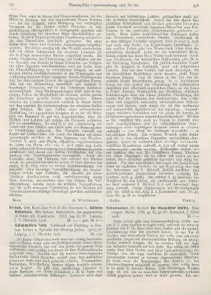157-158 [Rezension] Strack, Hermann L., Jüdisches Wörterbuch. Mit besonderer Berücksichtigung der gegenwärtig in Polen üblichen Ausdrücke
