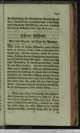 Zehnter Abschnitt. Von dem Brande als Folge der Wunden