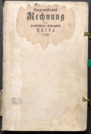 IX A 1 - Alte Stadtrechnungen (1787 - 1788)