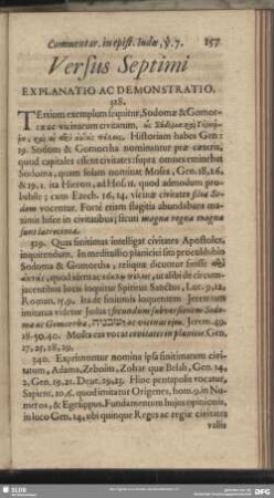 Versus Septimi Explanatio AC Demonstratio