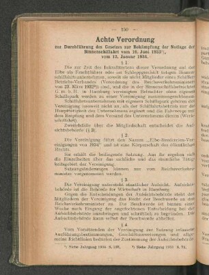 Achte Verordnung