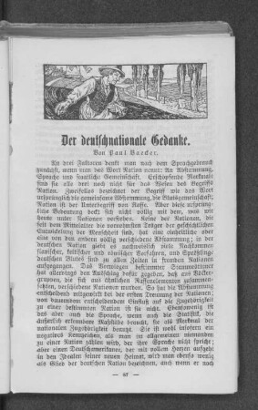Der deutschnationale Gedanke.