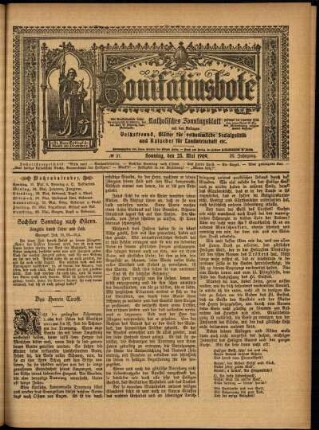 Erste Ausgabe vom Sonntag, den 23. Mai 1909.