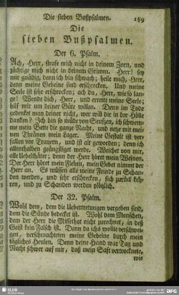 Die sieben Bußpsalmen
