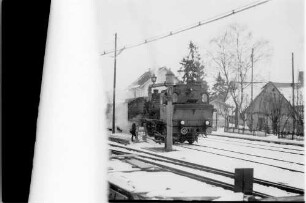 Lok 141, Bahnhof Gammertingen, Scheuern des Euseb Göggel, erbaut 1887, Abbruch 1980