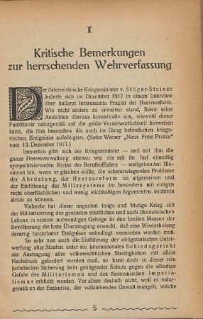 I. Kritische Bemerkungen zur herrschenden Wehrverfassung