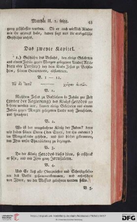 Das zweyte Kapitel