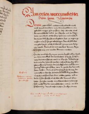 7r-8r, Warumb es beim Span von der herrlichait Christi zuthun sei