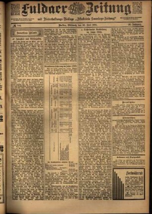 Zweite Ausgabe vom Mittwoch, den 26. Juni 1901.