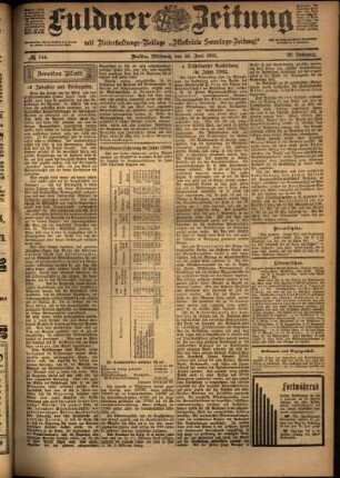 Zweite Ausgabe vom Mittwoch, den 26. Juni 1901.