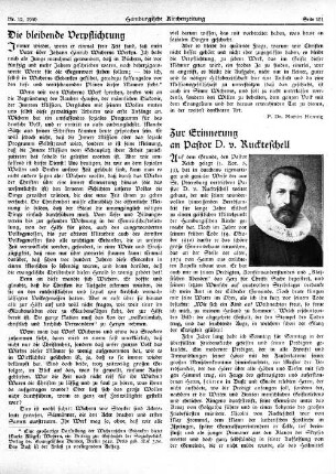 Die bleibende Verpflichtung