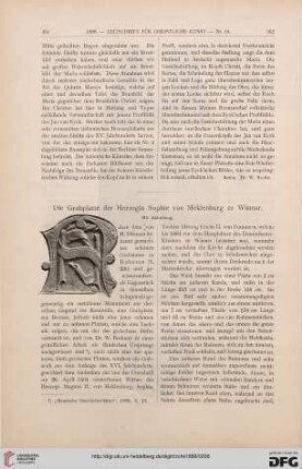 Die Grabplatte der Herzogin Sophie von Meklenburg zu Wismar