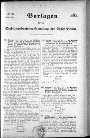 No. 20 (234-248), 30. Mai 1924