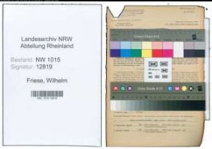 Entnazifizierung Wilhelm Friese , geb. 27.09.1908 (Konstrukteur)