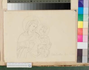 Nach Pietro Lorenzettis Madonna di Tramonti in der Unterkirche von San Francesco in Assisi