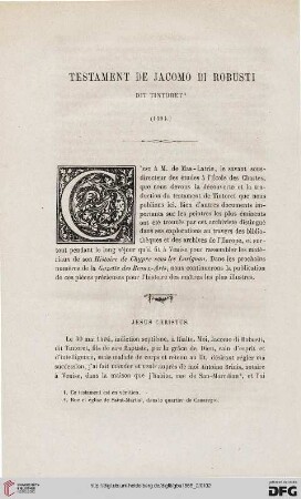 19: Testament de Jacobo di Robusti dit Tintoret (1594)
