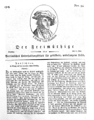 Nro. 94, Dienstag, den 10. May 1808