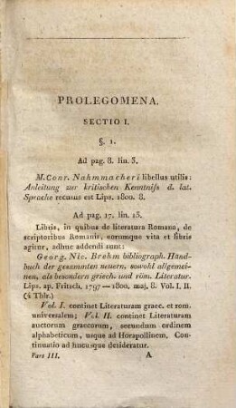 Supplementa Ad Breviorem Notitiam Litteraturae Romanae In Primis Scriptorum Latinorum. 3