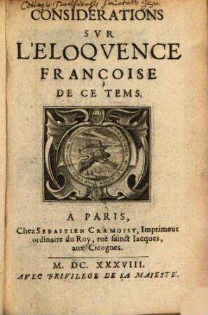 Considérations sur l'éloquence françoise de ce tems