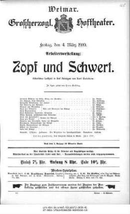 Zopf und Schwert