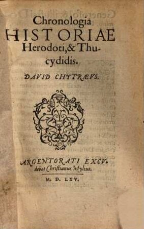 Chronologia historiae Herodoti et Thucydidis