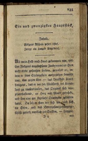 Ein und zwanzigstes Hauptstück. - Fünf und zwanzigstes Hauptstück.