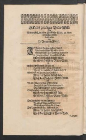 Gottes gnädiger Vater-Wille