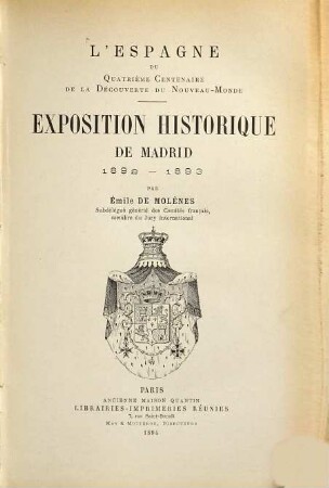 L'Espagne du Quatrième Centenaire de la Découverte du Nouveau-Monde