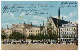 Leipzig. Augustusplatz mit Universität und Paulinerkirche