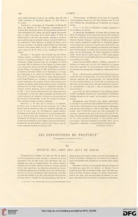 5: Les expositions de province : Société des Amis des Arts de Douai